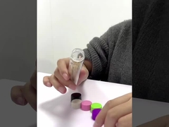 Tubos de vidrio preenrollados con tapa de tornillo de plástico