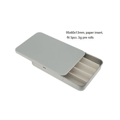 La diapositiva resistente de grabación en relieve Tin With Paper Insert 5 del niño embala pre la lata del rollo