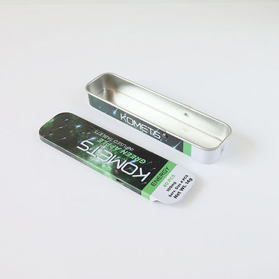 La caja de Mini Metal Child Resistant Tin para THC infundió el empaquetado del cáñamo de las tabletas
