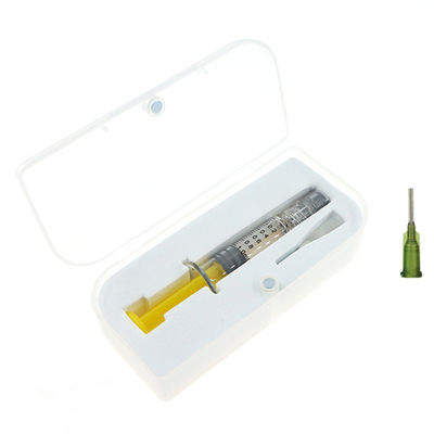 El paquete de encargo de cristal 1ml de la mala hierba de Borosilicate coloreó la jeringuilla de la cerradura de Luer para el aceite del concentrado