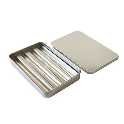 Niño rectangular Tin Box With Metal Insert resistente del cáñamo