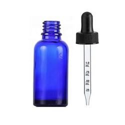 Botella de cristal clara del dropper del azul de cobalto para el suero 50ml 100ml del aceite esencial