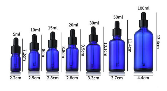 Botella de vidrio de goteo resistente a los niños para el embalaje de aceites esenciales personalizada 15ml 30ml 50ml 100ml botella de suero con goteo