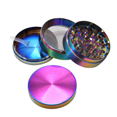 4 capas del arco iris del metal de la aleación de Herb Tobacco Grinder Portable Zinc