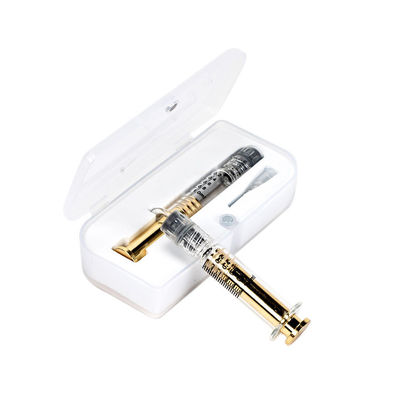 1 ml de jeringa de vidrio Luer Lock con inyector de oro metálico