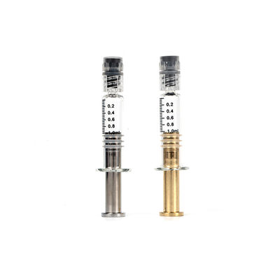 Jeringuilla de la cerradura del aceite 1ml Luer de THC con el escape del émbolo del metal libre