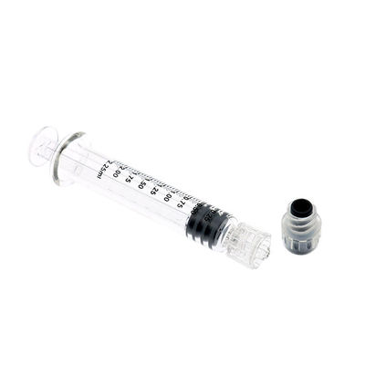 2,25 jeringuilla de cristal de la cerradura de Luer del aceite del ml CBD con el émbolo plástico