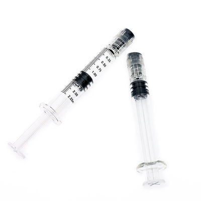 jeringuilla de cristal de la cerradura de 2.25ml Luer para las jeringuillas reutilizables del lenguado del aceite del concentrado