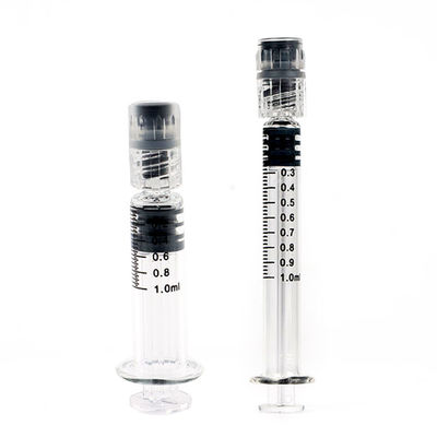 estéril reutilizable de la jeringuilla de cristal de la cerradura de 1mL Luer para el aceite de CBD