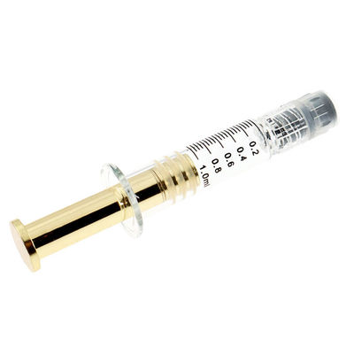 Émbolo de cristal del metal de la jeringuilla de la cerradura del grado médico 1ml Luer
