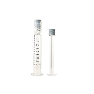 jeringuilla de cristal de la cerradura de 2.25ml Luer para las jeringuillas reutilizables del lenguado del aceite del concentrado