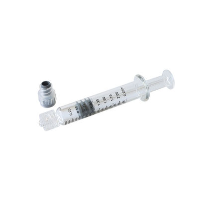 jeringuilla de la cerradura de Luer del aceite del cáñamo 2.25ml con la prueba del escape del casquillo