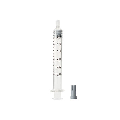 Jeringuilla de la cerradura del vidrio 3ml Luer del resbalón de Luer reutilizable para el aceite puro