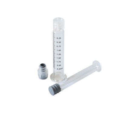2,25 jeringuilla de cristal de la cerradura de Luer del aceite del ml CBD con el émbolo plástico