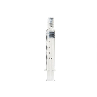 Prefillable jeringuillas vacías del lenguado del vidrio de Borosilicate de la jeringuilla de la cerradura de 5 ml Luer