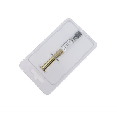 Jeringas de vidrio con cerradura de Luer vacías con inyector de metal o plástico para aceite cosmético