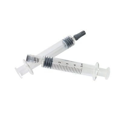 Jeringuilla de la cerradura del casquillo 5mL Luer de la cerradura de Luer de la jeringuilla del aceite del cáñamo THC con la aguja