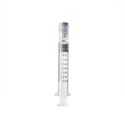 Jeringuilla de cristal 2.25ml de la cerradura estéril reutilizable de Luer para el aceite del cáñamo CBD