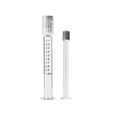 Jeringuilla de cristal MOQ de la cerradura de Luer del émbolo del plástico transparente 1 pedazo