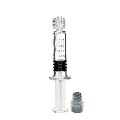 Jeringuillas de cristal del concentrado del cáñamo CBD de la cerradura 1mL de Luer de la jeringuilla con las agujas embotadas