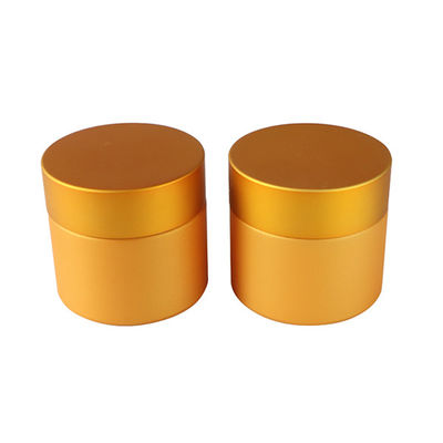 Tapón de tuerca de cristal del tarro de la mala hierba del oro ancho de la boca 2oz para el cáñamo