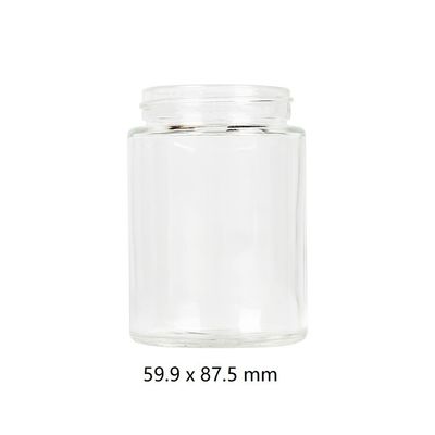 Boca ancha 5oz del cáñamo de la flor del tarro de cristal claro de la mala hierba sin plomo