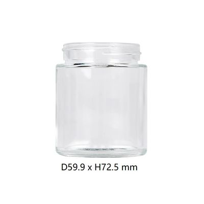tarro a prueba de niños hermético de la flor del cáñamo del tarro de cristal de la mala hierba del claro 4oz