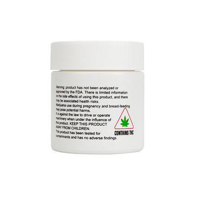 tarro de cristal blanco de la mala hierba 3oz tarro de cristal resistente del niño de 1/8 onza
