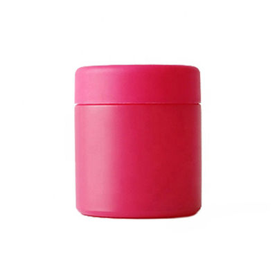 Cúpula de boca ancha de vidrio rosa Jarrón de ocho flores con tapa a prueba de niños