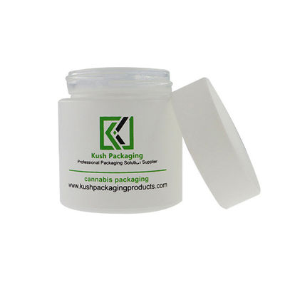 tarro de cristal blanco de la mala hierba 3oz tarro de cristal resistente del niño de 1/8 onza