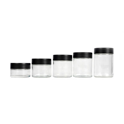 Resistente a los niños CR Paquete de hierba de vidrio personalizado 1 oz 2 oz 3 oz 4 oz 5 oz Jar de hierba