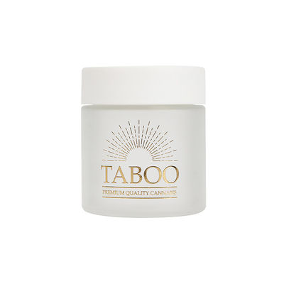 tarro de cristal blanco de la mala hierba 3oz tarro de cristal resistente del niño de 1/8 onza