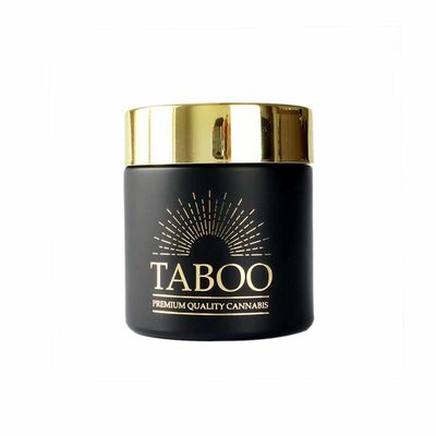 Alise el tarro de cristal de la flor de 3,5 gramos alrededor de la muestra formada disponible