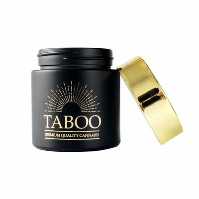 Alise el tarro de cristal de la flor de 3,5 gramos alrededor de la muestra formada disponible