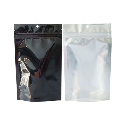 Clear Black escarda la bolsa de empaquetado de la mala hierba del dispensario del bolso el 1/2 onza de Mylar