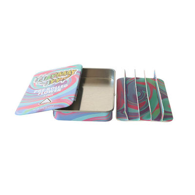 Caja de estaño resistente a los niños perfecta para la solución de pre-rollo de caramelos en varios tamaños