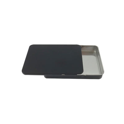 La caja negra 5pcs del tenedor común del metal pre rueda el cáñamo Tin Box rectangular