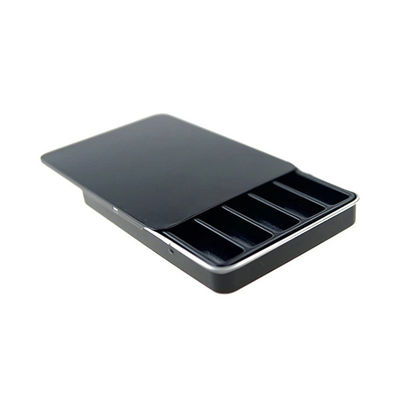 La caja negra 5pcs del tenedor común del metal pre rueda el cáñamo Tin Box rectangular