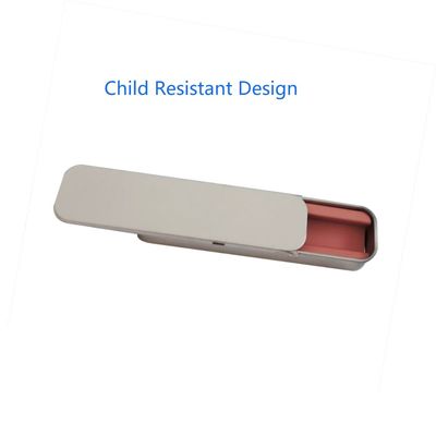 Pequeño niño de desplazamiento Tin Box For Infused Tablets resistente Prerolls y cartucho