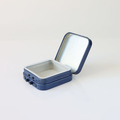 Modificado para requisitos particulares imprimiendo la lata de la menta de Tin Box Child Resistant Hinged del cuadrado 50 x 50 x 15 milímetros