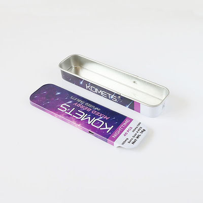 Niño rectangular portátil Tin Box For Vape Cartridge resistente del top de la diapositiva