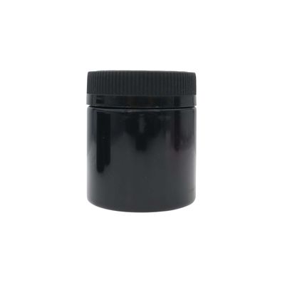 tarro plástico negro del cáñamo de la flor del tarro de la mala hierba 4oz que empaqueta con el casquillo