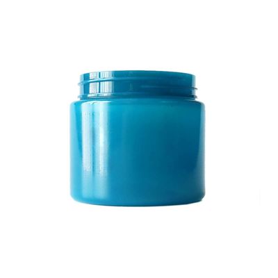 tarro ancho de la flor del cáñamo de la boca del niño 6oz del tarro plástico azul de la prueba con el casquillo