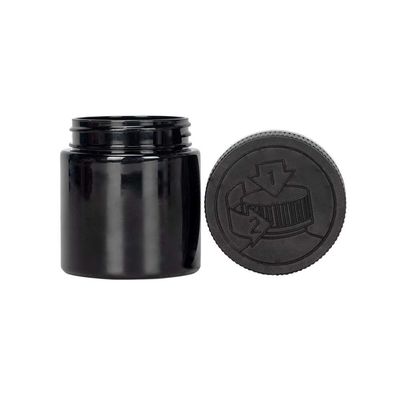 tarro plástico negro del cáñamo de la flor del tarro de la mala hierba 4oz que empaqueta con el casquillo
