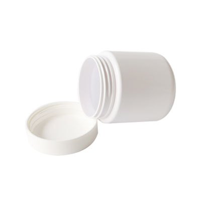 tarro blanco de la mala hierba de los tarros plásticos resistentes del niño 8oz con la tapa a prueba de niños