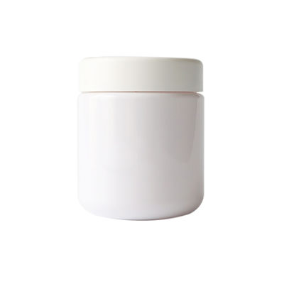 tarro blanco de la mala hierba de los tarros plásticos resistentes del niño 8oz con la tapa a prueba de niños