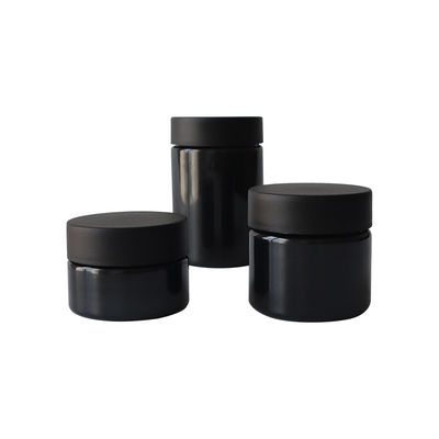 Tarro hermético del ANIMAL DOMÉSTICO de la mala hierba de Kush Pack Childproof Lid Black del tarro de la prueba plástica del olor