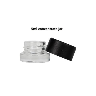 Tarro de cristal del concentrado de encargo del color 9ml 5ml con la tapa resistente del tornillo del niño
