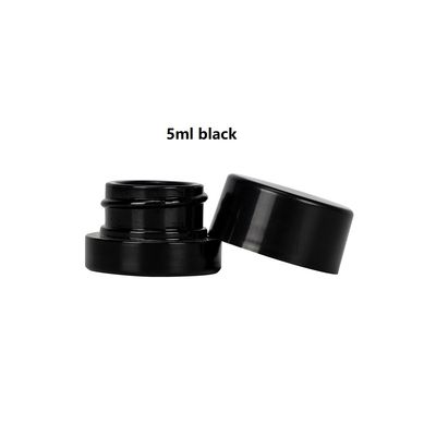 Tarro de cristal 5ml del concentrado negro blanco natural para el fragmento de la resina de la cera del cáñamo