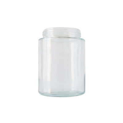 Tarro de cristal a prueba de niños de la tapa de bambú grande del tamaño 18oz para la flor de CBD